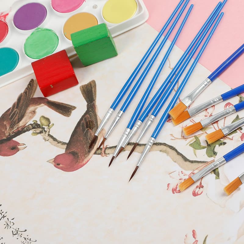Acrylic Paint Brushes Kids Watercolor Pens Nylon Plastic Paintbrushes Oil Painting Brushes Flat Tip Liner Brushes Hake Brushes Wholesale
