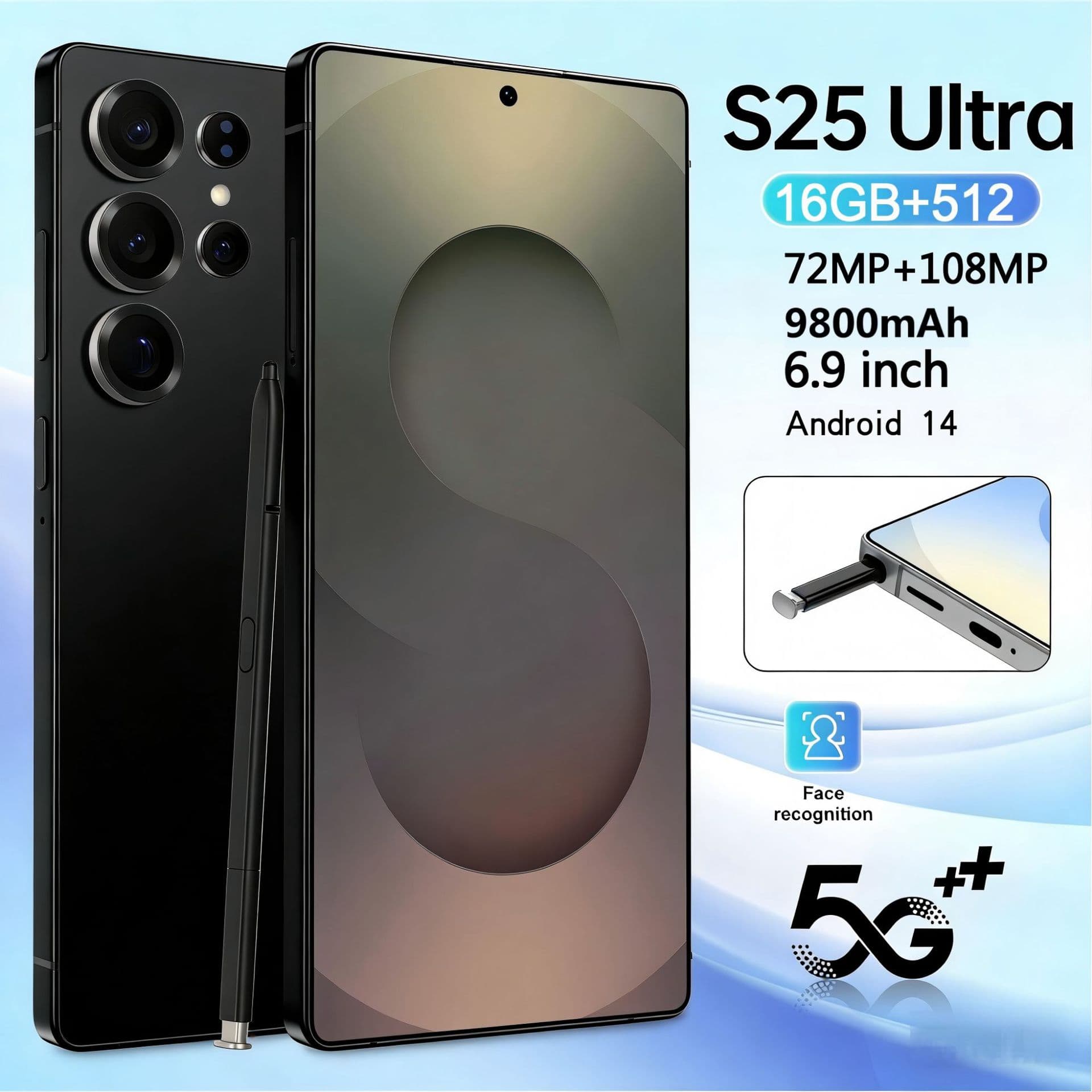 Cross-border mobile phone S25 Ultra smartphone 16+512GB brand new unopened Google 5G Android AI mobile phone