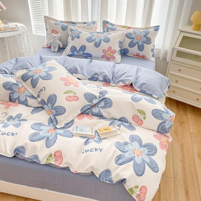Bed Sheet Set Quilt Duvet Cover Bedding 4-Piece Set