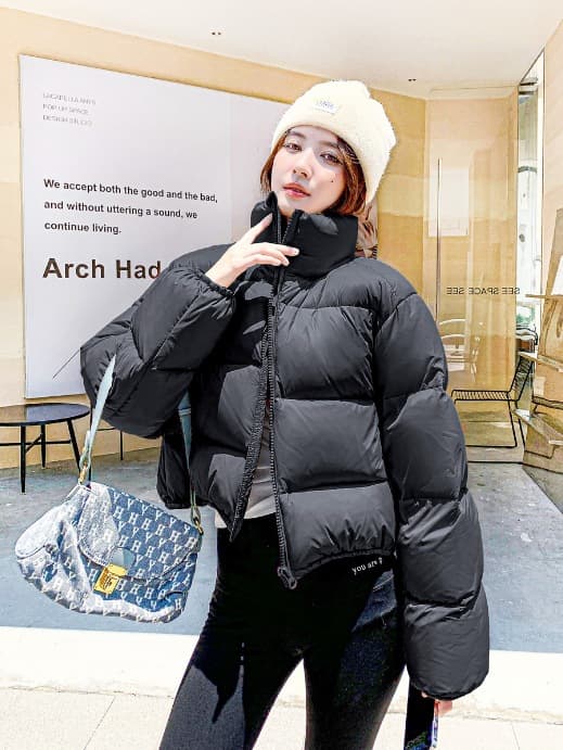 Kendall Style Puffer Jacket Women Short 2025 New Winter Thickened Student Cotton Coat Loose Bread Jacket Outerwear
