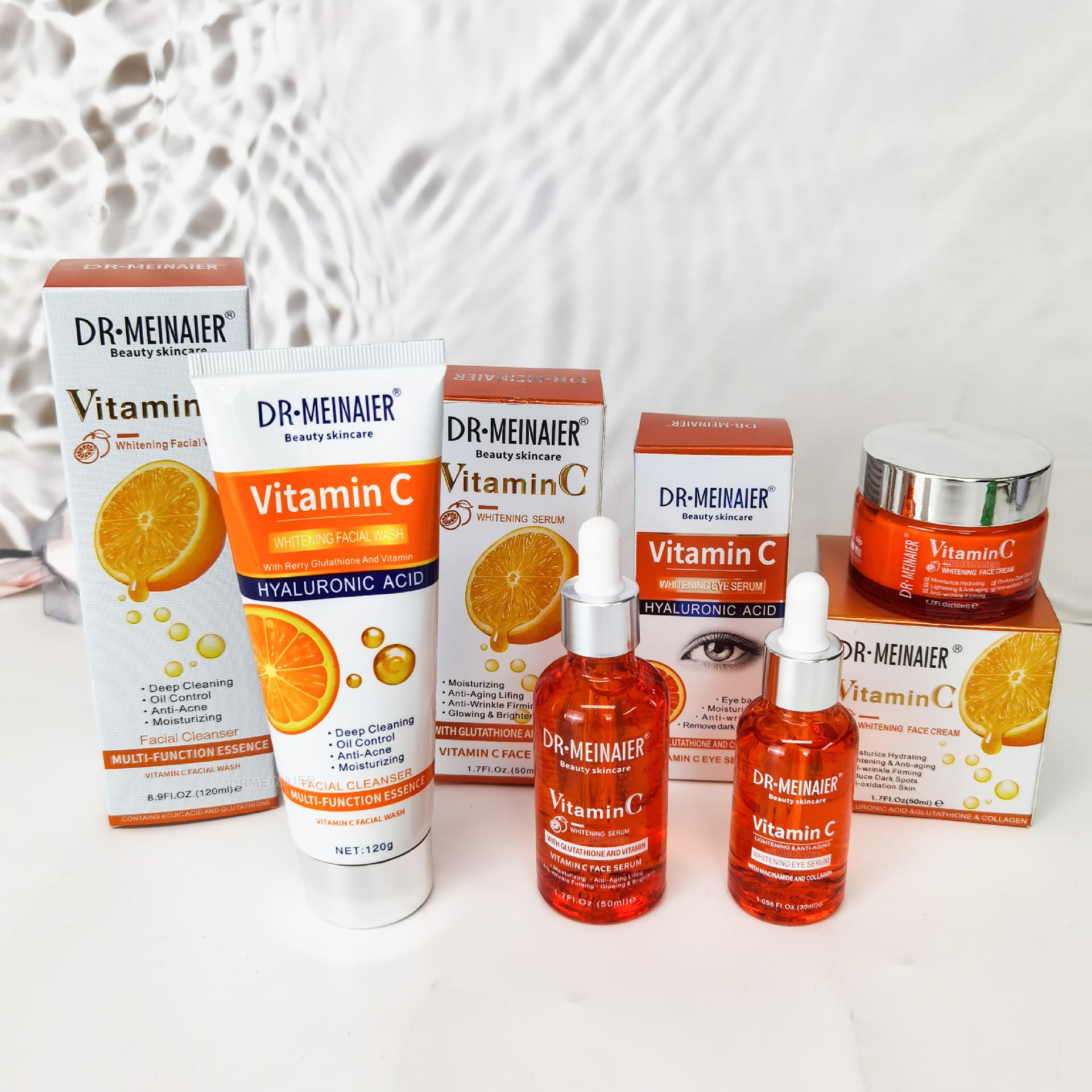 Genuine Cross-Border VC Skincare Series Brightening Cleanser, Essence, Moisturizing Vitamin C Face Cream, Wholesale