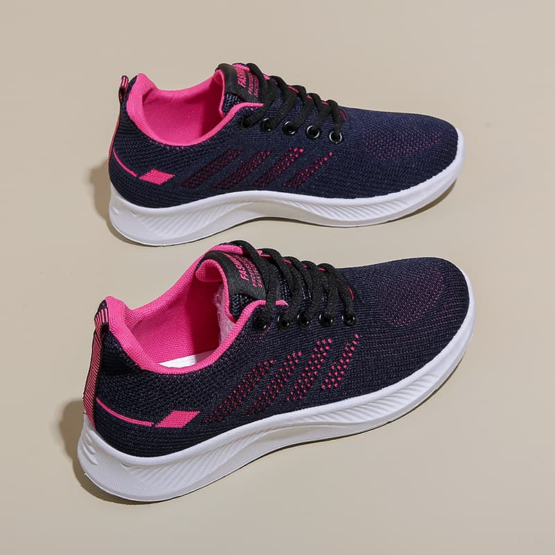 Women's 2025 Casual Soft Sole Sneakers Breathable Flyknit Mesh Shoes Wholesale Drop Shipping Running Shoes