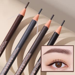 WODWOD Ultra-Fine Eyebrow Pencil Waterproof Sweat-Resistant Smudge-Proof Long-Lasting Professional Fine Core with Brush