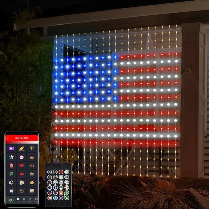Intelligent remote control LED curtain light string colorful color-changing waterproof energy-saving creative bedroom living room curtain decoration light strip