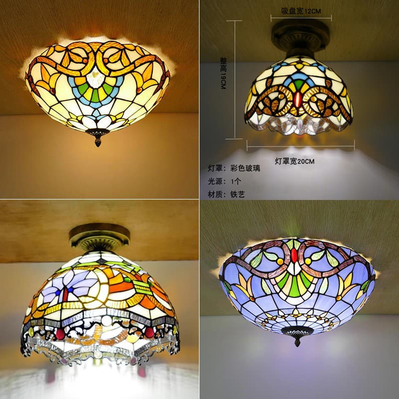 European minimalist Baroque bedroom ceiling light, Tiffany living room hallway balcony artistic light, wholesale
