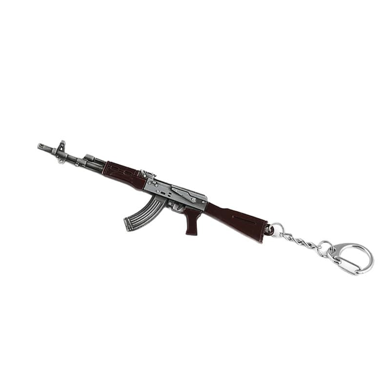 PUBG 12cm Model Gun Keychain Chicken Dinner Promotional Gift Creative Metal Keychain