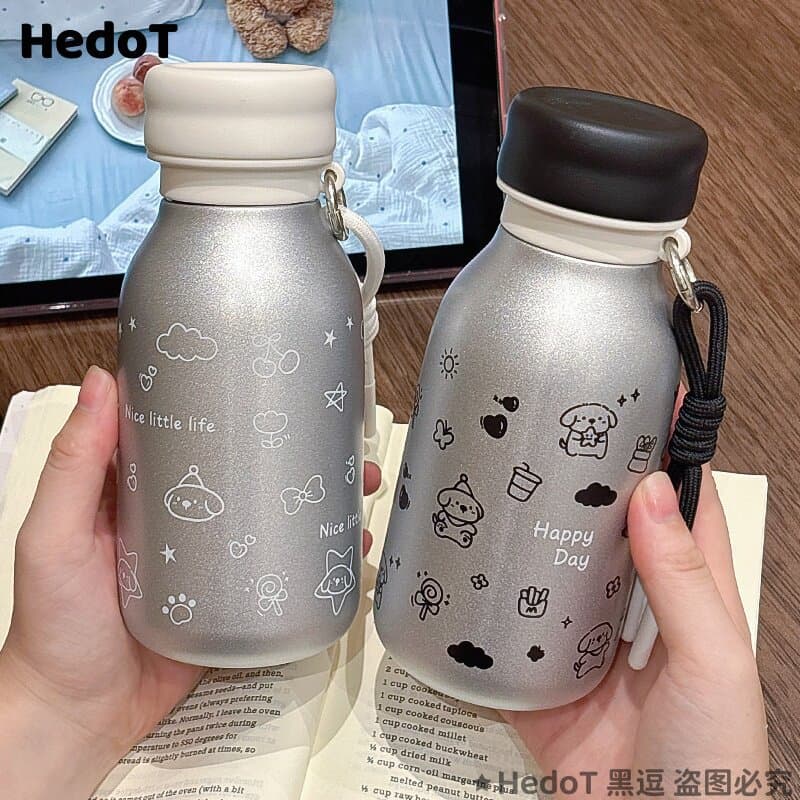 Insulated Water Bottle High Aesthetic Ins Style Large Capacity Desktop Portable Niche Straw Cup 2026 New
