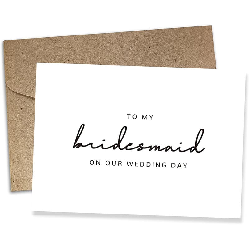 Bridesmaid Card Will You Be My Bridesmaid Invitation Card Honors Maid Folded Greeting Card