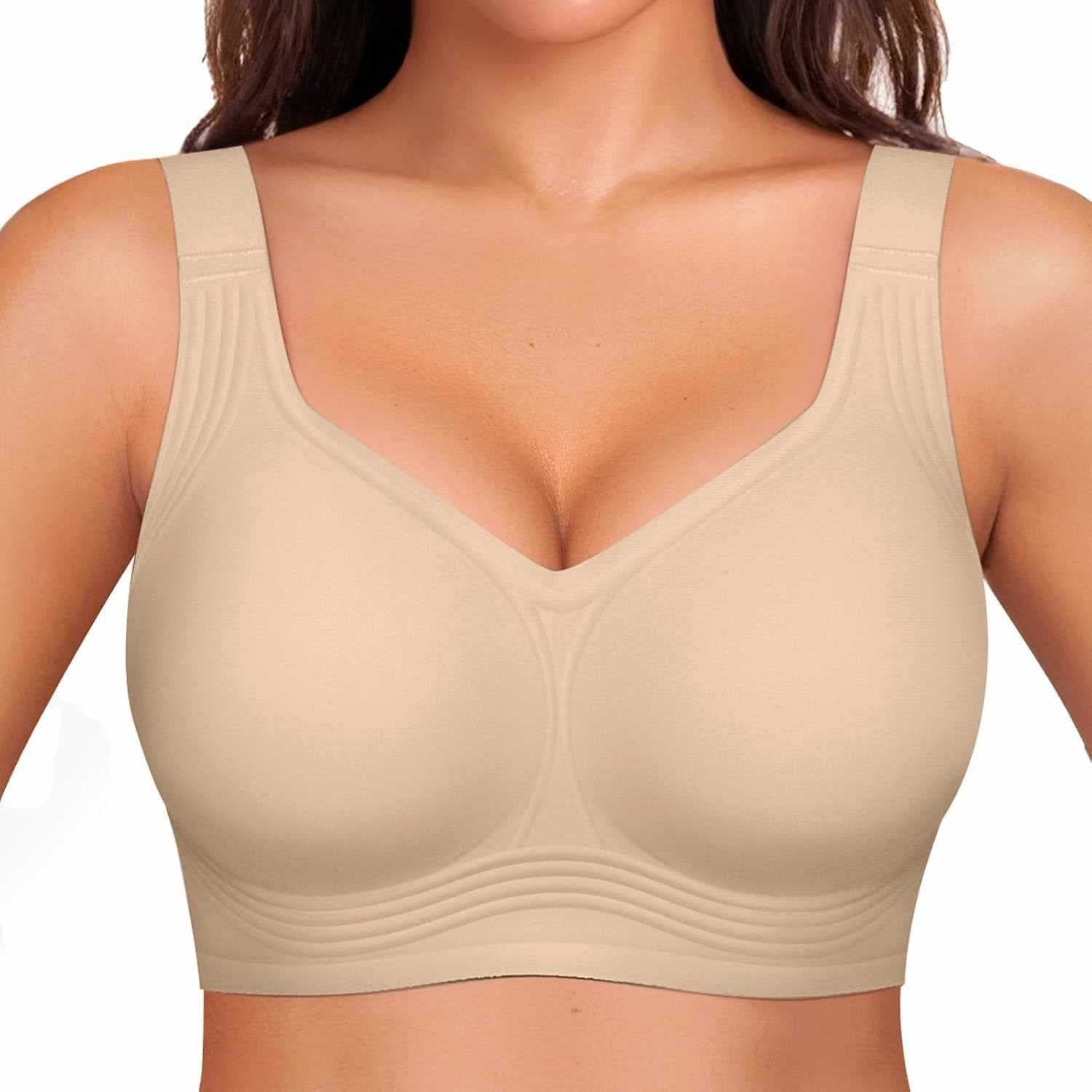 OEAK Women's Wireless Jelly Bra Plus Size Supportive Seamless