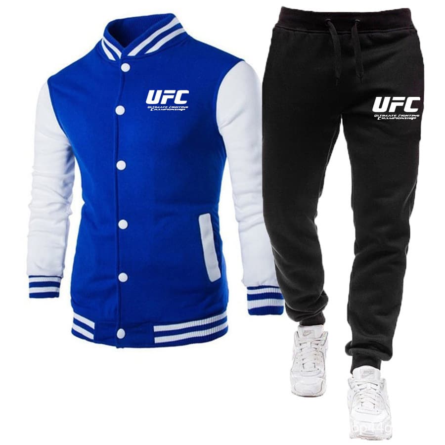 Factory Direct Cross-Border 2021 Men's and Women's Couple Casual Baseball Jacket Set Cardigan W868 Custom Logo