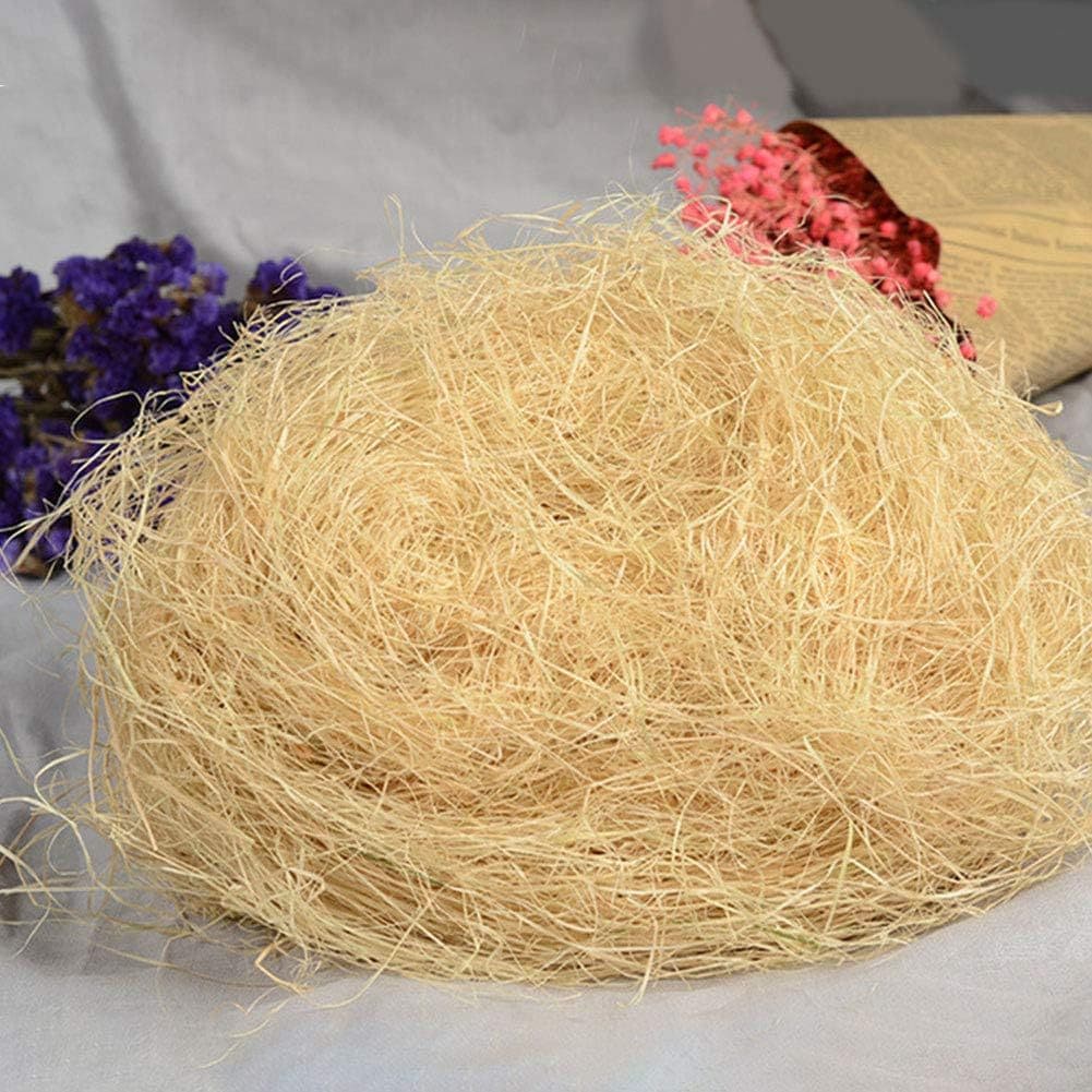 Natural raffia grass strands gift box wine cosmetics packaging decorative filler wedding candy box packaging materials