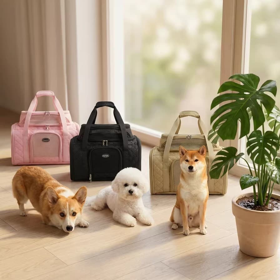 Top Expandable Diamond Pattern Pet Handbag Shoulder Crossbody Cat Carrier Portable Outdoor Fashion Pet Bag