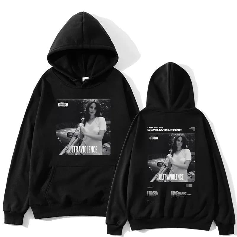 Singer Lana Del Rey hoodie ultra violent music Ablum printed hoodie men and women hip hop retro long