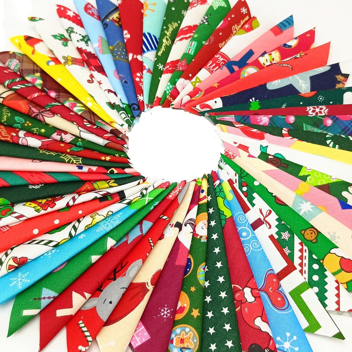 New Christmas Series Small Fabric Strips Sets Pure Cotton Christmas Pattern Decoration Long Strips DIY Patchwork In Stock Wholesale