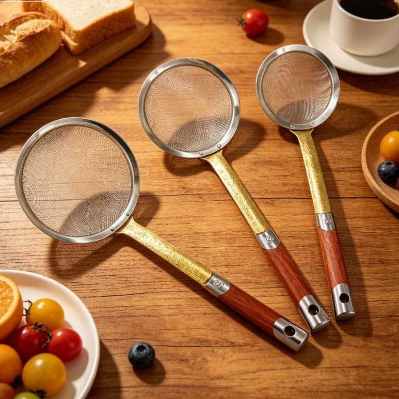 Sieve colander fine mesh home kitchen soy milk filter food grade 304 stainless steel filter mesh wholesale