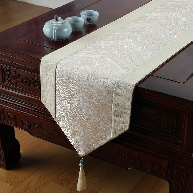 Simple New Chinese Style Table Runner, Tea Table Cloth, TV Cabinet Cover, Cloth Pad, Tea Table Mat, Light Luxury Long Strip Elegant Art