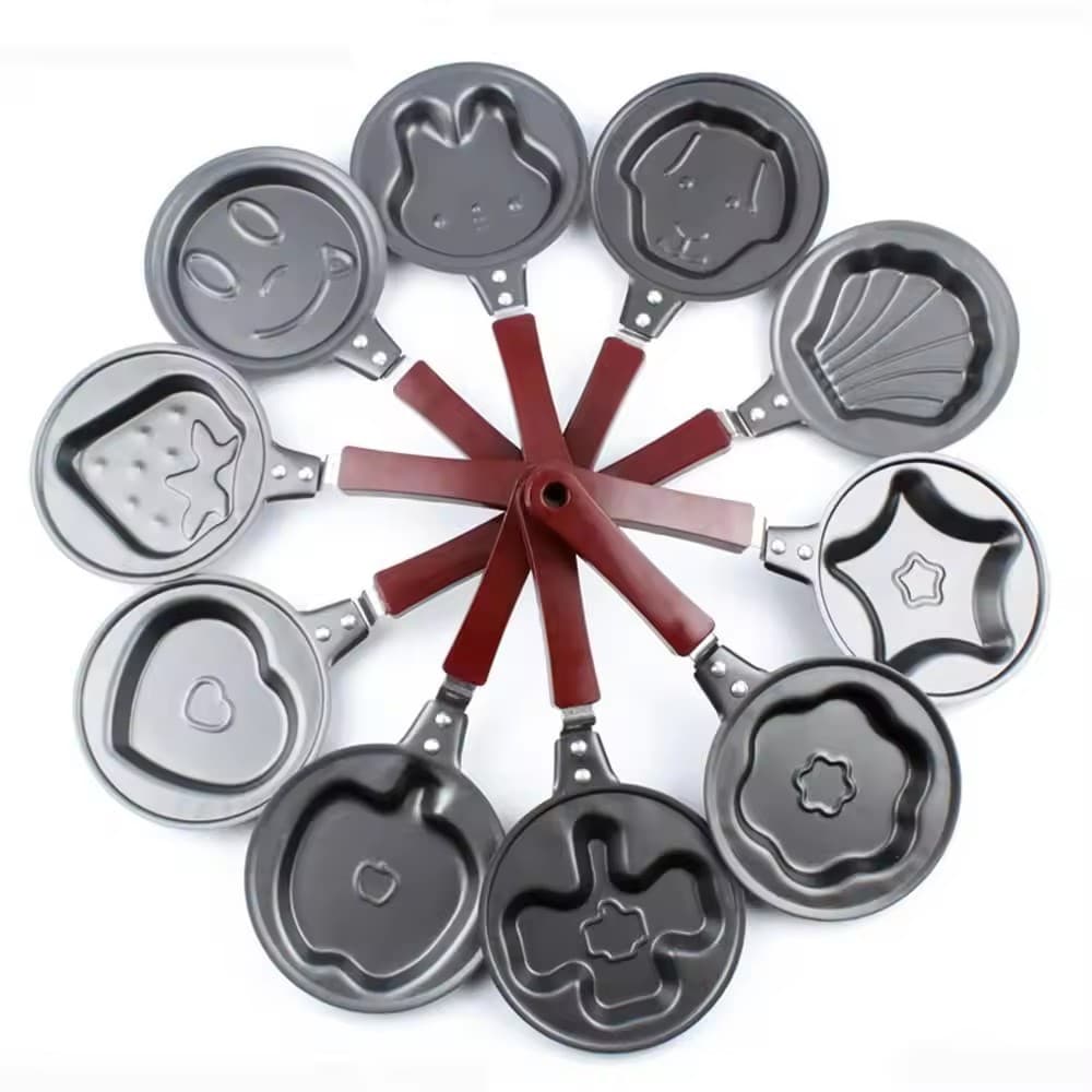 12cm Cartoon Mini Egg Pan Non-stick Frying Pan Animal-Shaped Fried Egg Pan Breakfast Pan