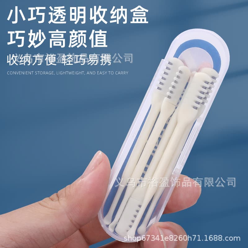 Portable Boxed Double-Head Manual Rotating Nose Hair Trimmer Tool Compact Size Beauty Instrument for Personal Grooming