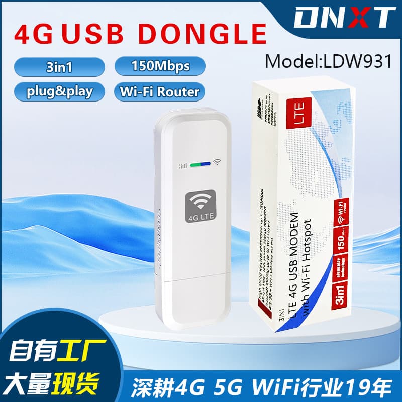4G Wireless Internet Card with SIM Slot USB Modem Portable UFI Travel WiFi Router