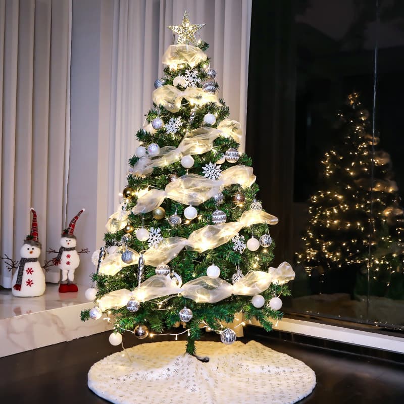 Christmas Tree DIY Foldable Christmas Tree with Lights New Simulation Large Dense