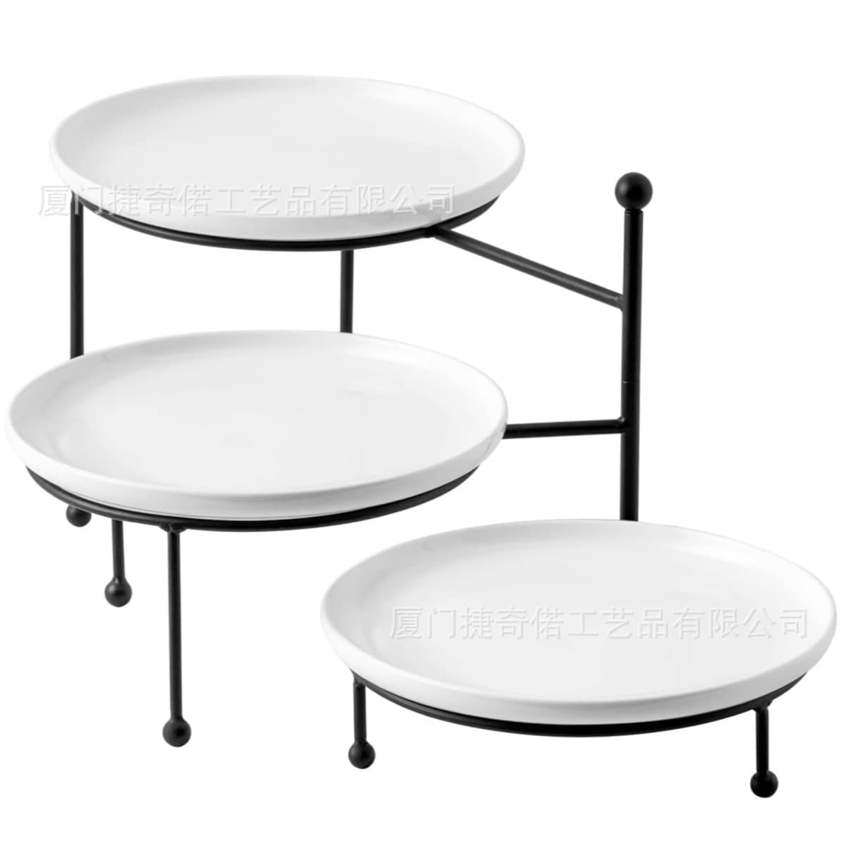 Nordic-style metal dessert stand for afternoon tea, baking display, pizza stand, festive serving tray