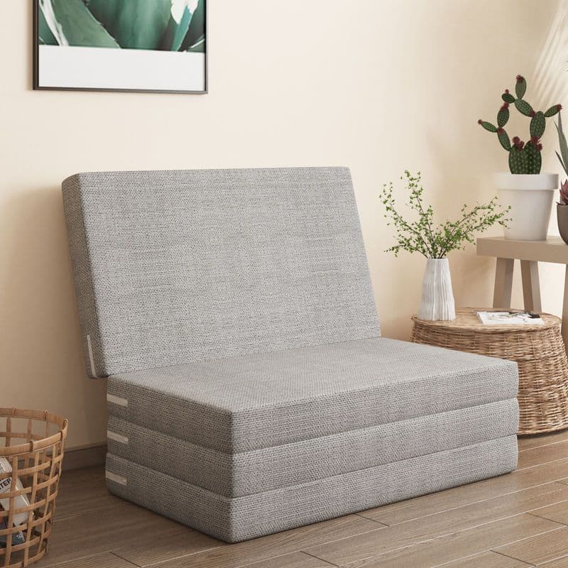 Thick Four-Fold Sponge Noon Nap Mattress, Student Lazy Office Tatami Sleeping Mat, Floor Resting Body Support