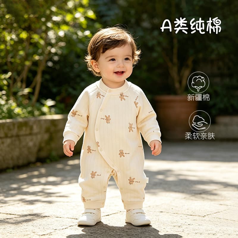Baby Clothes Autumn Winter Bodysuit Newborn A-Class Seamless Thermal Cotton Baby Romper