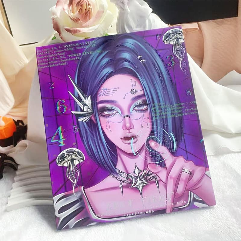 LEKE YIEES 36-Color Eyeshadow Palette Cross-Border Domestic E-commerce Cyberpunk Eyeshadow Eyeshadow Highlighter