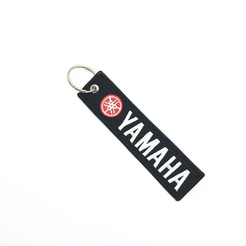 Factory Direct Car Motorcycle Embroidered Keychain Pendant Woven Label Keychain Short Cloth Strap Keychain Luggage Tag
