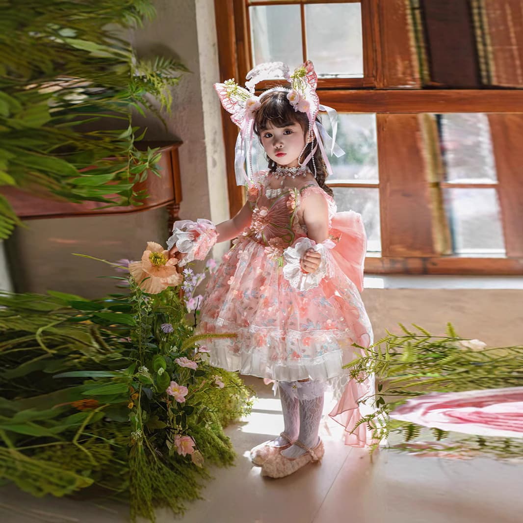 Butterfly fairy children's hairband performance headdress diy handmade material bag butterfly streamer forest princess dress accessories