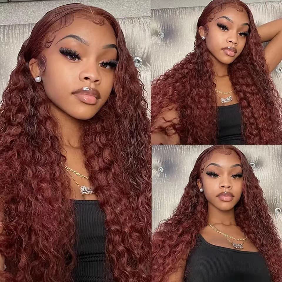 AliExpress Hot Selling Front Lace African Small Curl Wig Orange Lace Long Curly Hair Latin Curl Factory Stock Drop Shipping