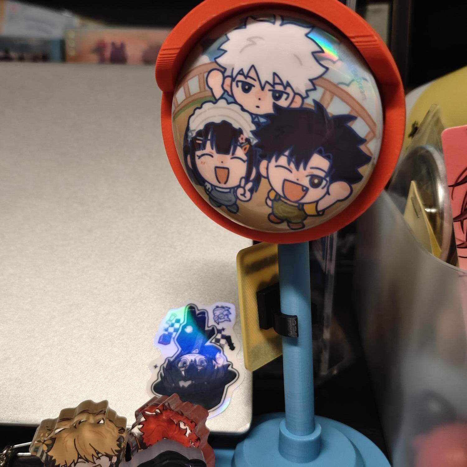 Xiaohongshu Same Style Wide-Angle Mirror Creative Phone Decorative Stand, Air Cushion Adhesive Stand, Portable Photo Mirror