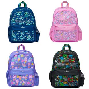 Australian Smiggle Medium Backpack for Children, Medium Shaped Double Shoulder Bag, Outdoor Casual Backpack for Primary and Secondary School Students