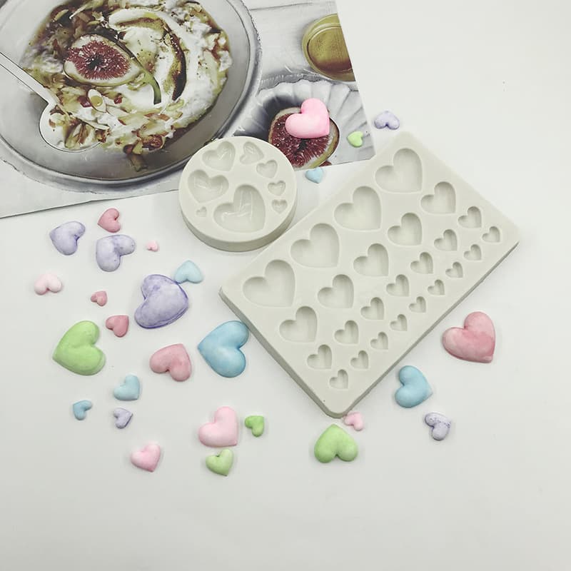 Heart Silicone Mold Heart Chocolate Fondant DIY Cake Decoration Baking Silicone Mold Pastry