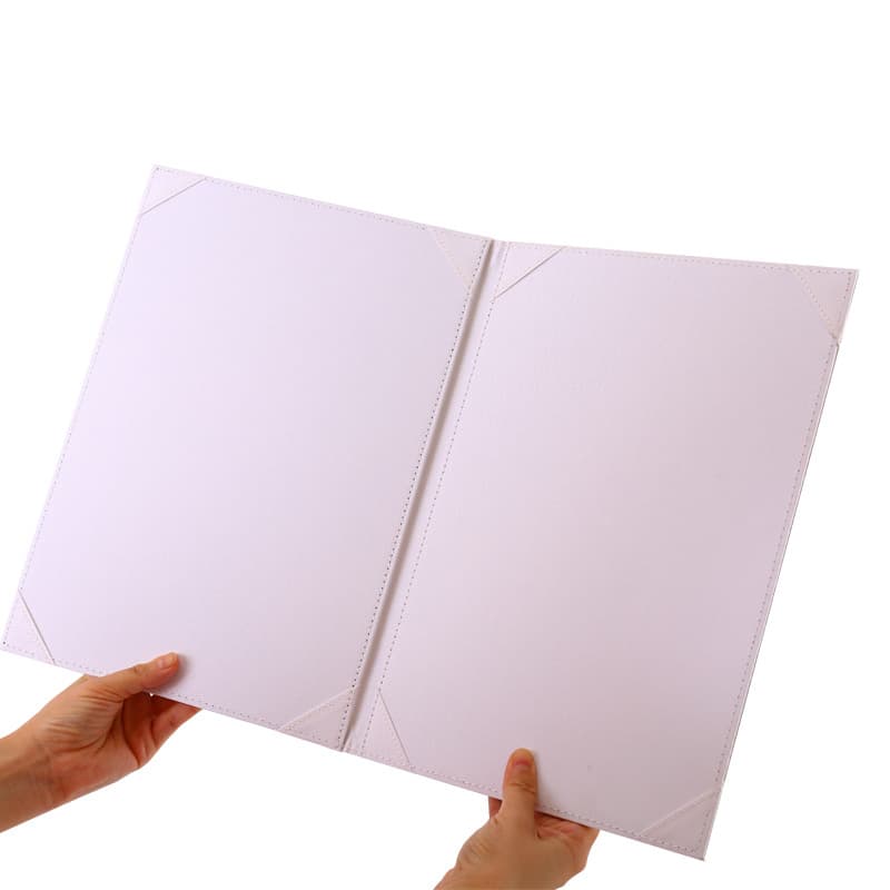 Leather folder, office file folder, multi-page classification organizer, business simple specifications, customizable LOGO