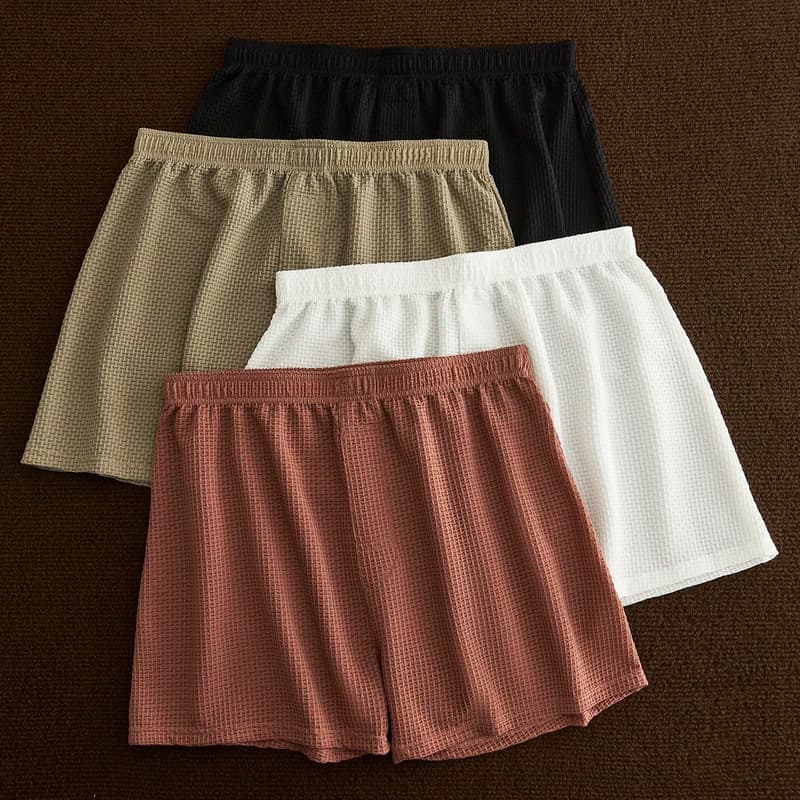 Ice Silk Men's Summer Thin Boxer Briefs Loose Breathable Underwear New Style Four-Corner Pants Cool Feeling Shorts