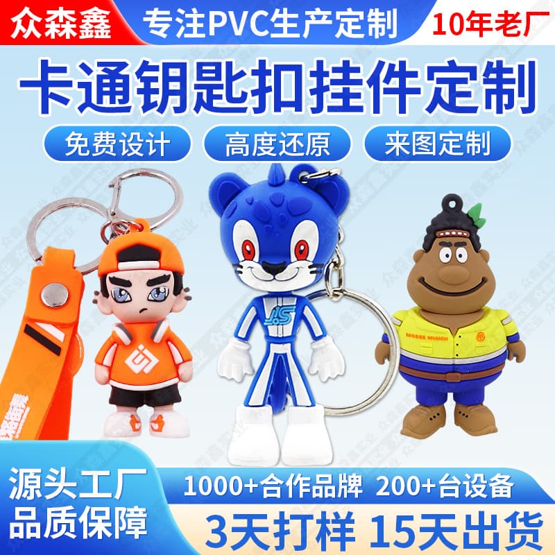 PVC key chain customized personalized Superman doll pendant car key chain creative couple pendant bag small jewelry