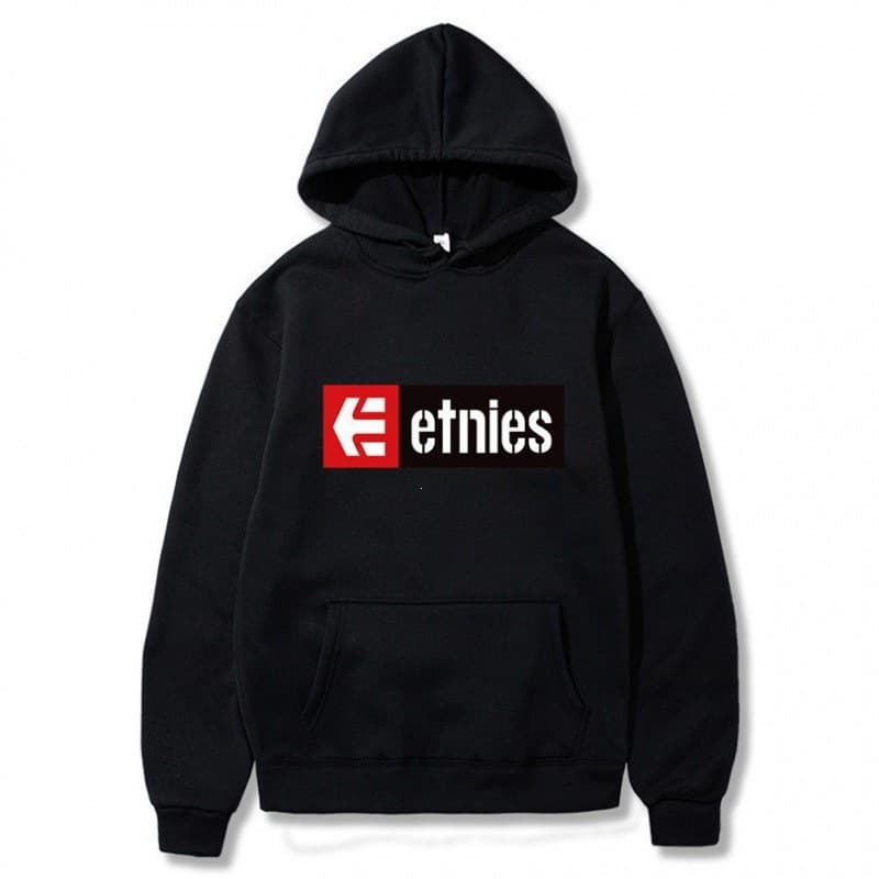 New European and American skateboard etnies streetwear pullover fleece sweatshirt loose plus-size outdoor sports street pullover hoodie