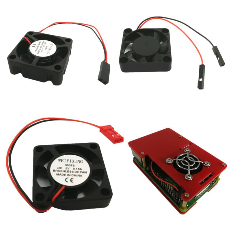 Raspberry Pi 3 Model 4B Fan Compatible with Raspberry Pi 3B+ and Pi 4 Case-Mounted Cooling Fan