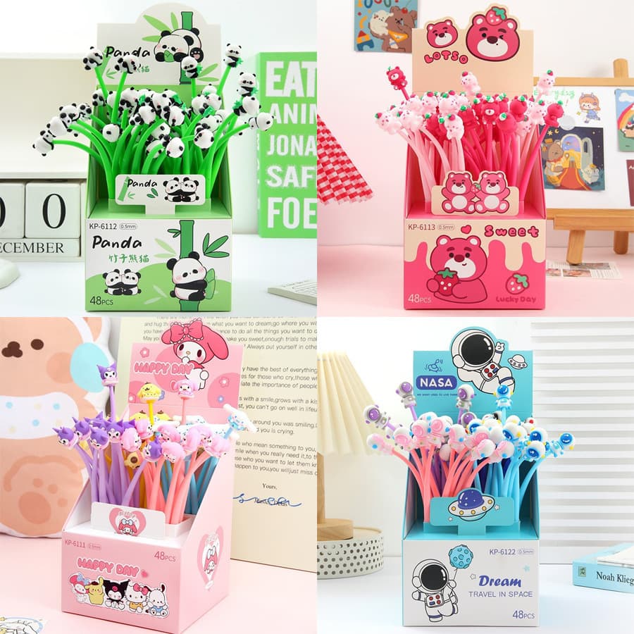 Cartoon cute pet animal rocking pen, high-looking student soft gel pen, cute girl's pen, student stationery