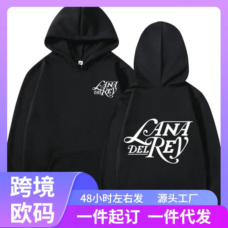 New Men's Hoodie Lana Del Rey Printed Casual Hip-Hop Women's Hooded Sweatshirt Sportswear Set