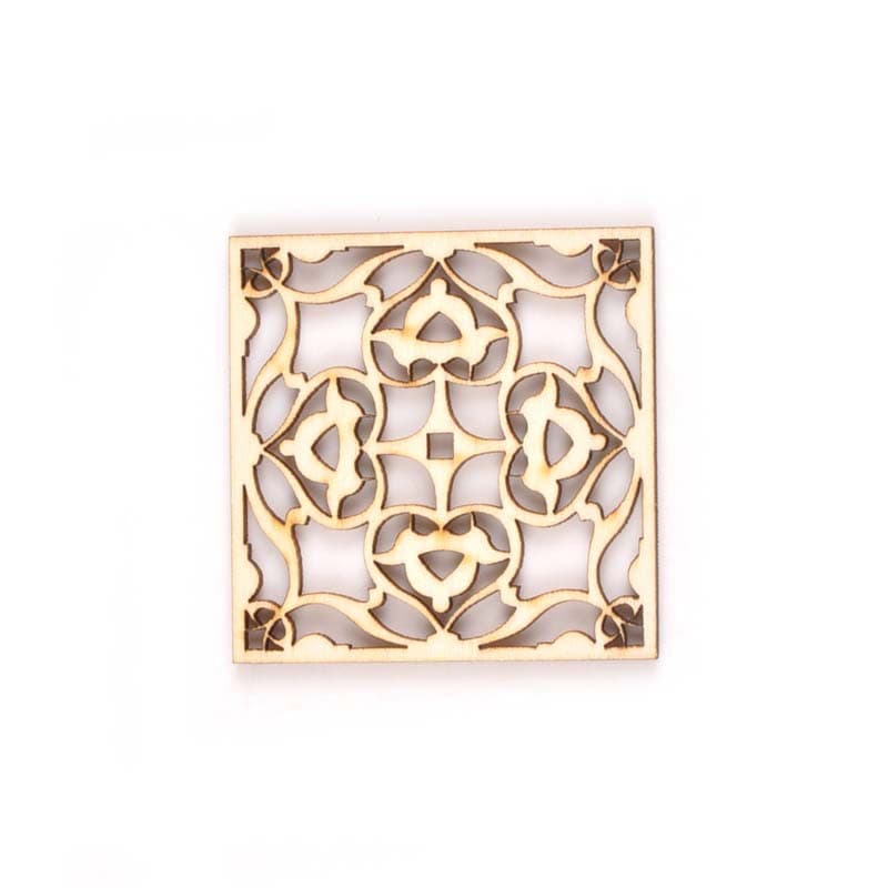 DIY Craft Accessories Material Wooden Hollow Pendant Hollow Window Wood Piece 70mm Hollow Wood Piece