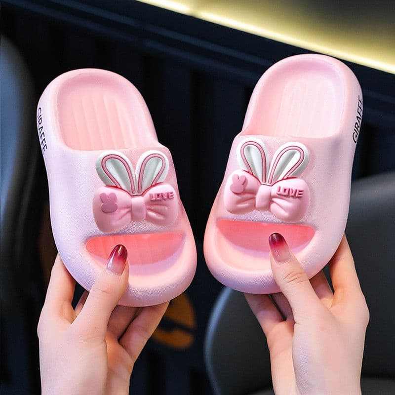 Girls' Bow Sandals Summer New Princess Home Non-Slip Bath Baby Kids Casual Slippers Outdoor Wear