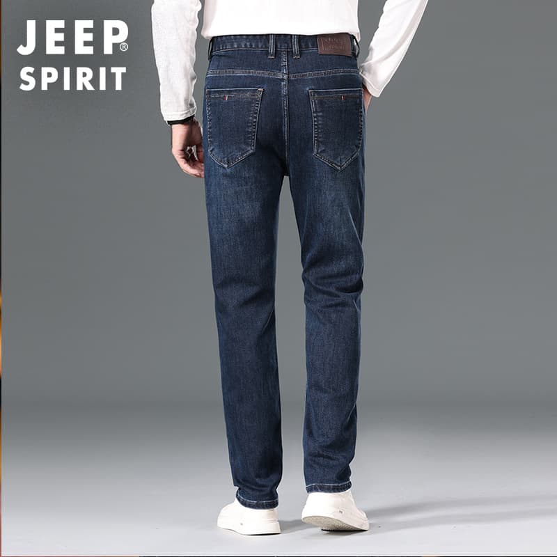 Jeep Casual 2025 Autumn and Winter Men's Jeans Casual Sports Casual Trousers Retro Trendy Pants 26816