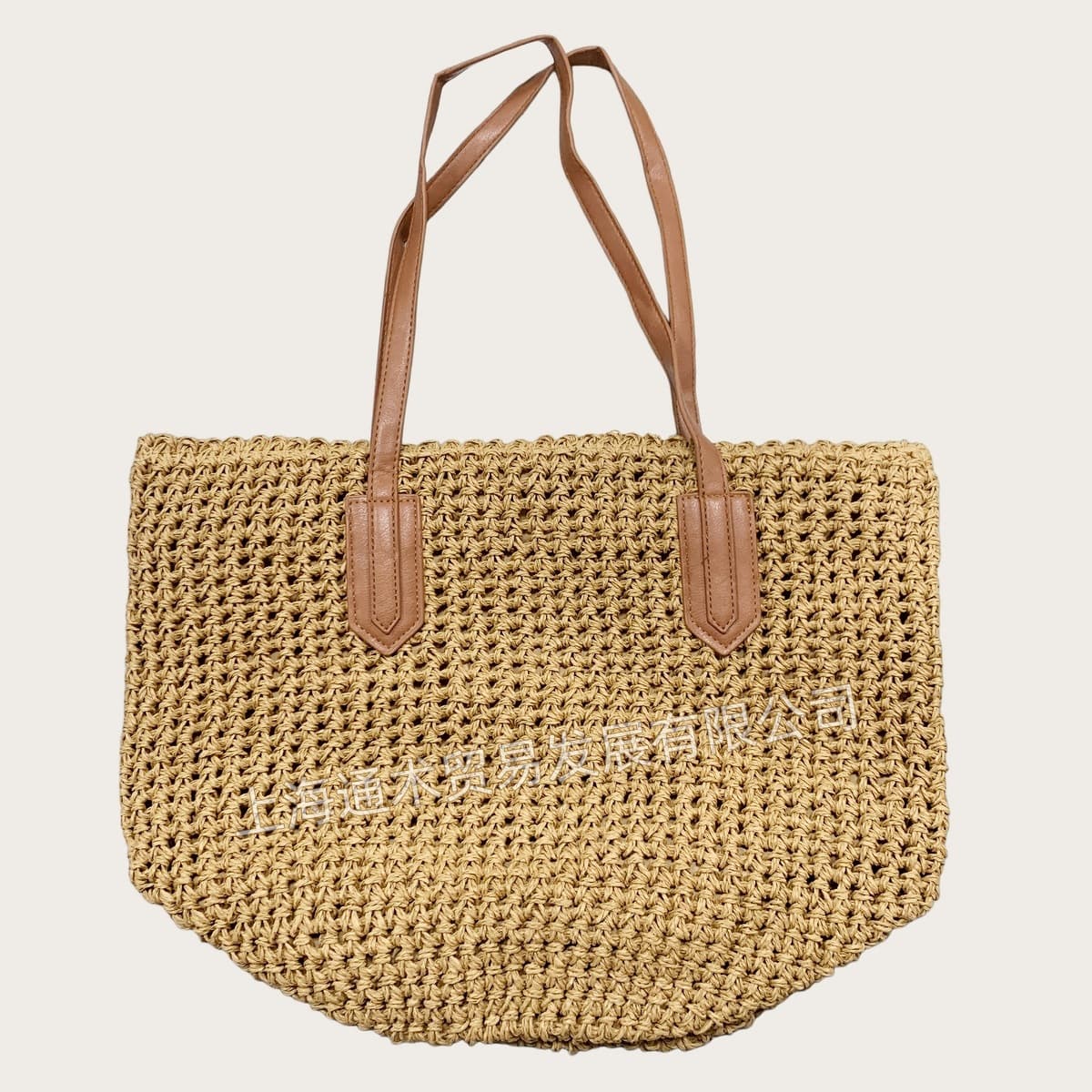 New European and American Style Paper Rope Crochet Bag, Casual Straw Woven Bag, Forest-Inspired Fashion Shoulder Bag, Beach Bag for Women
