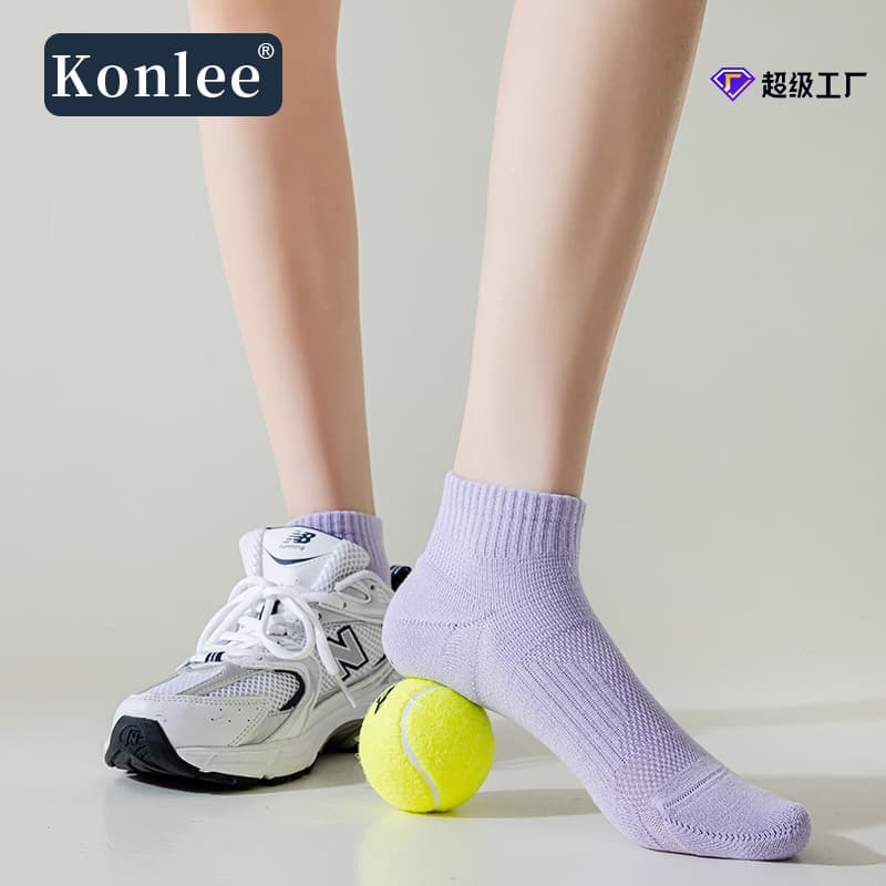 Women's sports socks, candy-colored campus socks, enlarged heels, not easy to fall off, versatile and breathable
