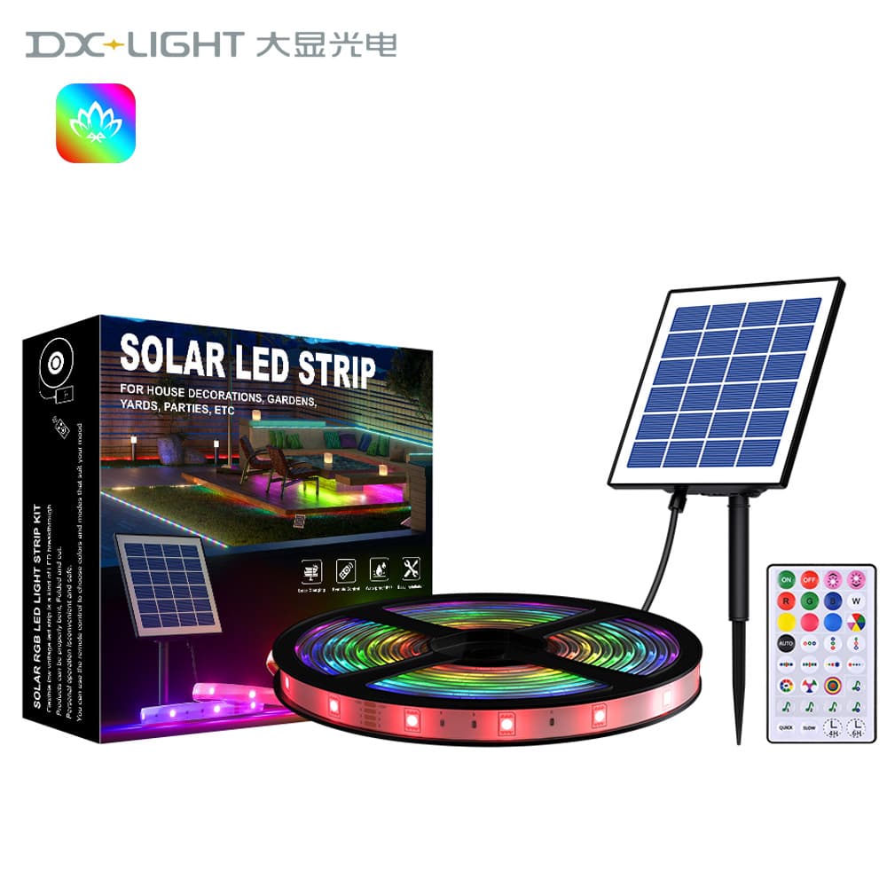 Solar Color-Changing LED Strip Lights Outdoor LED Strip Light