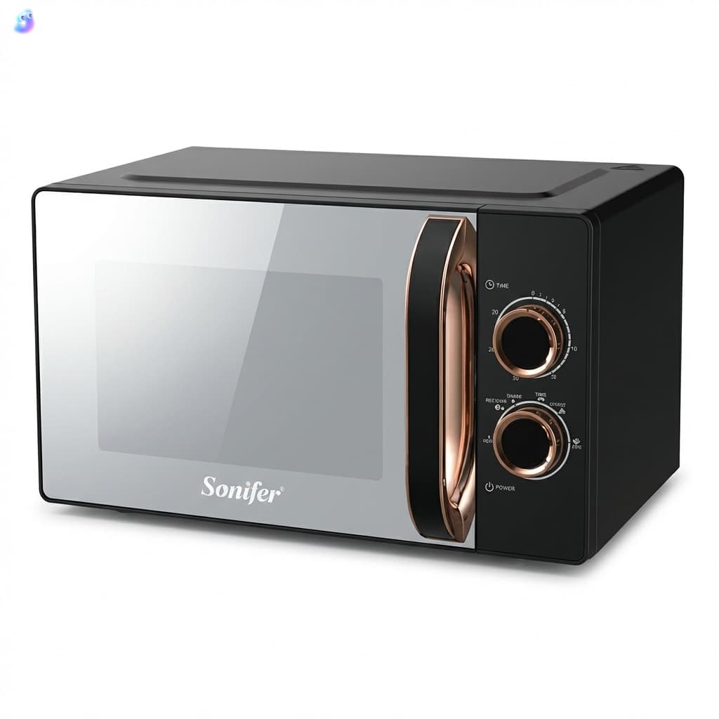 EU Standard Microwave Oven for Home and Office Use, Quick Light Wave Turntable Microwave Oven, Visible Heating Microwave Oven, 20L