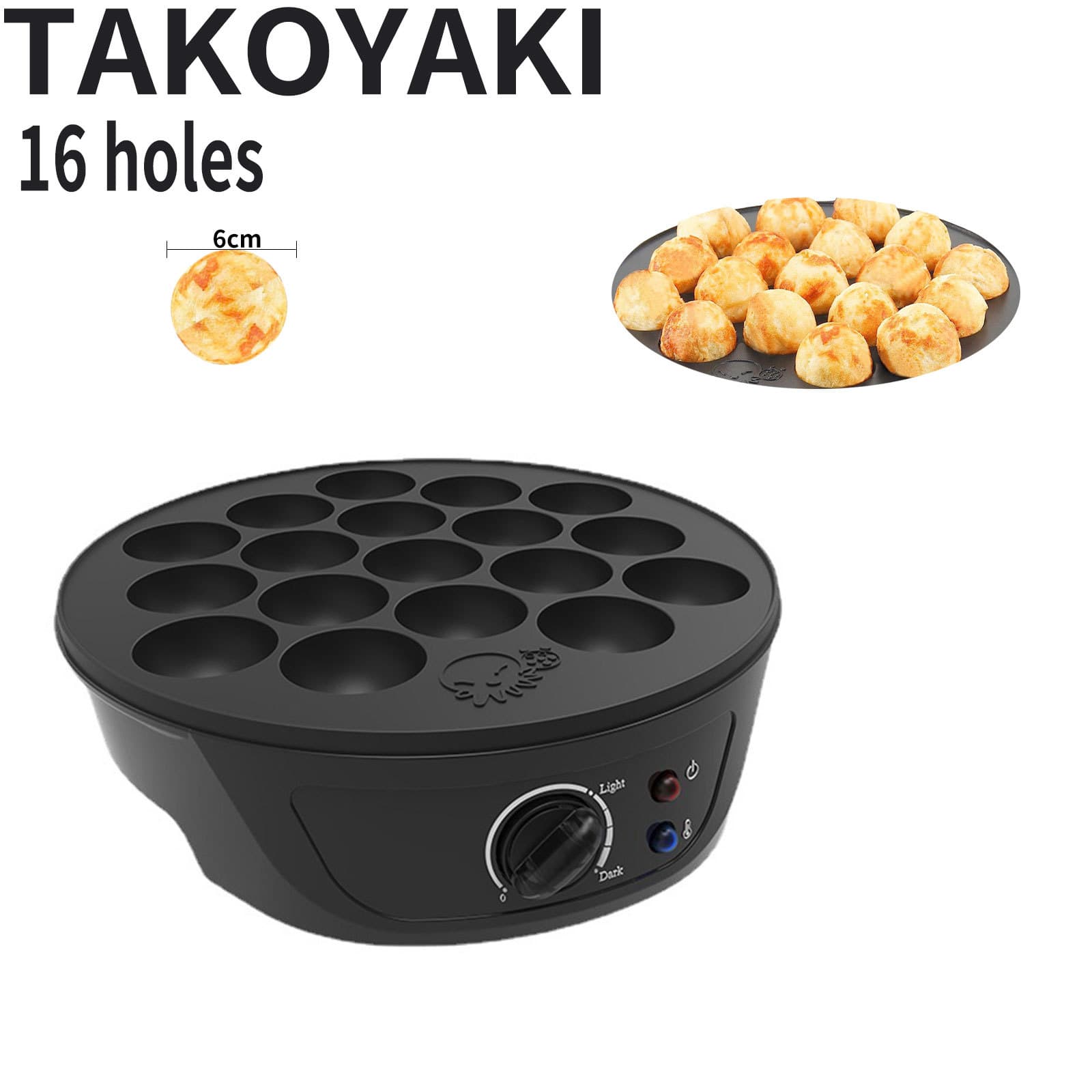 Amazon Hot Seller Takoyaki Maker, Household Electric Griddle for Meatballs and Shrimp Balls, Wholesale Egg Puff Machine (US Standard)