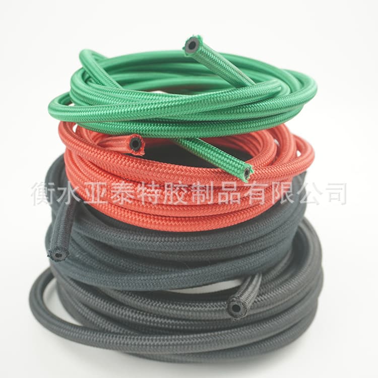 Automotive engine internal combustion engine use externally braided cotton line nitrile fuel rubber pipeline